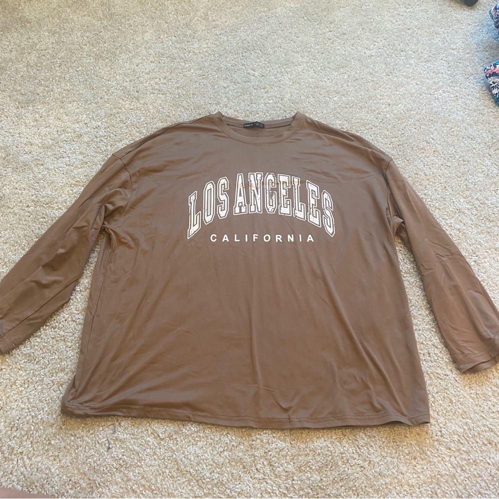 SHEIN oversized T shirt, longer sleeves